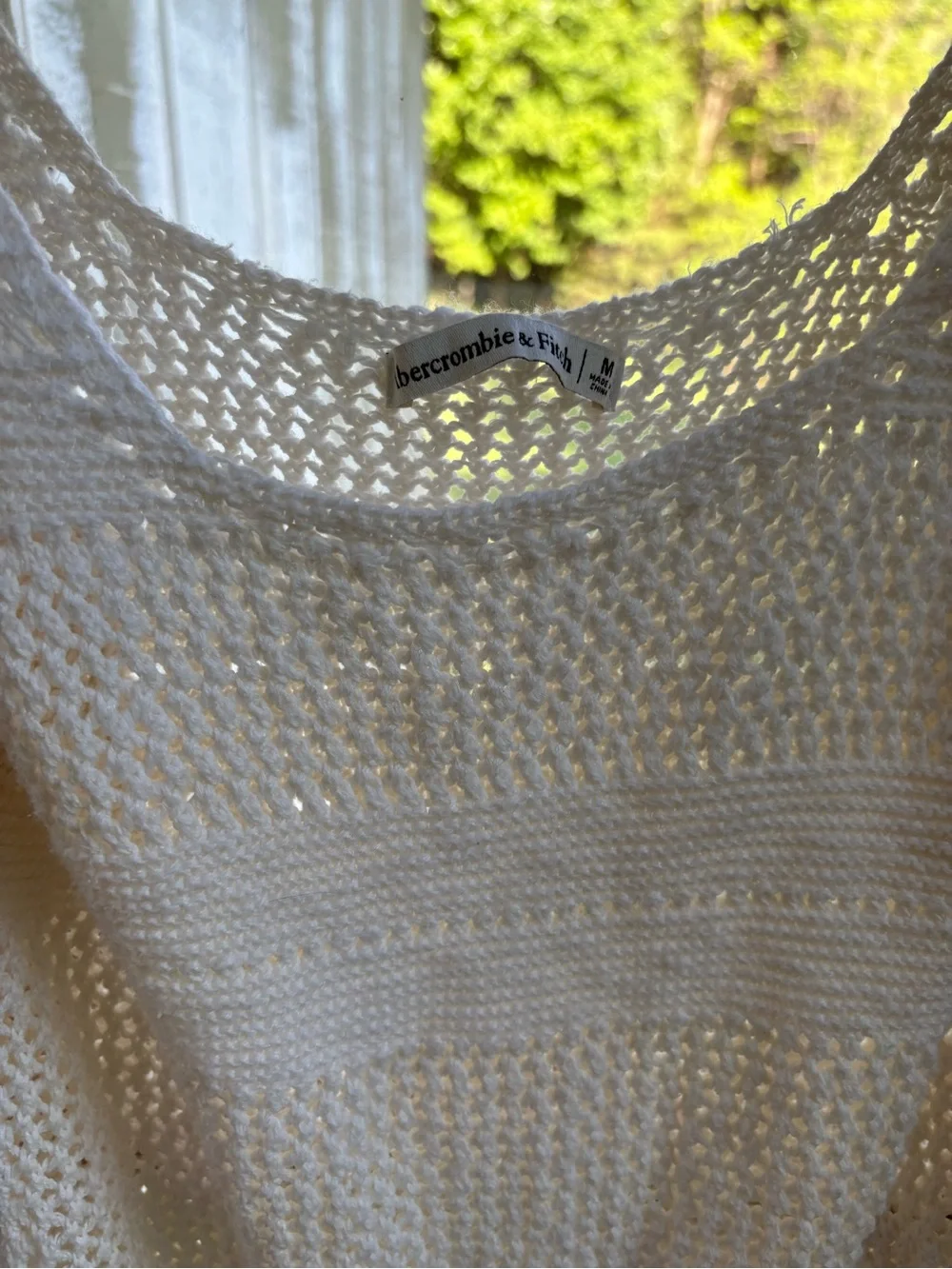 Abercrombie Crochet Maxi Dress Cream Medium